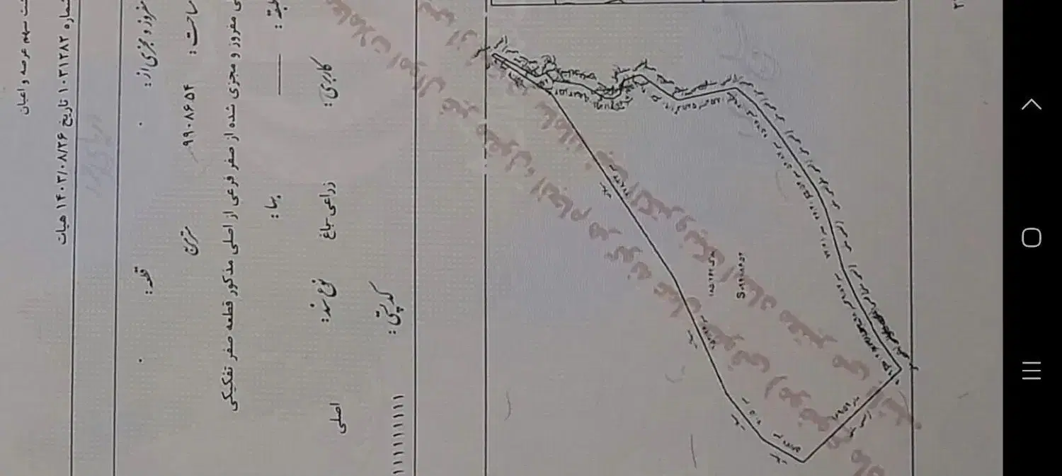 زمین ۱۰ هکتاری ب سند تک‌برگ مناسب پنل خورشیدی