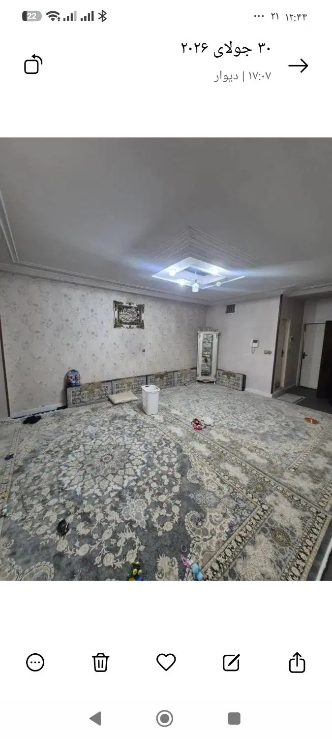 واحد ۶۵ متری خوش نقشه با نور فراوان و دلباز