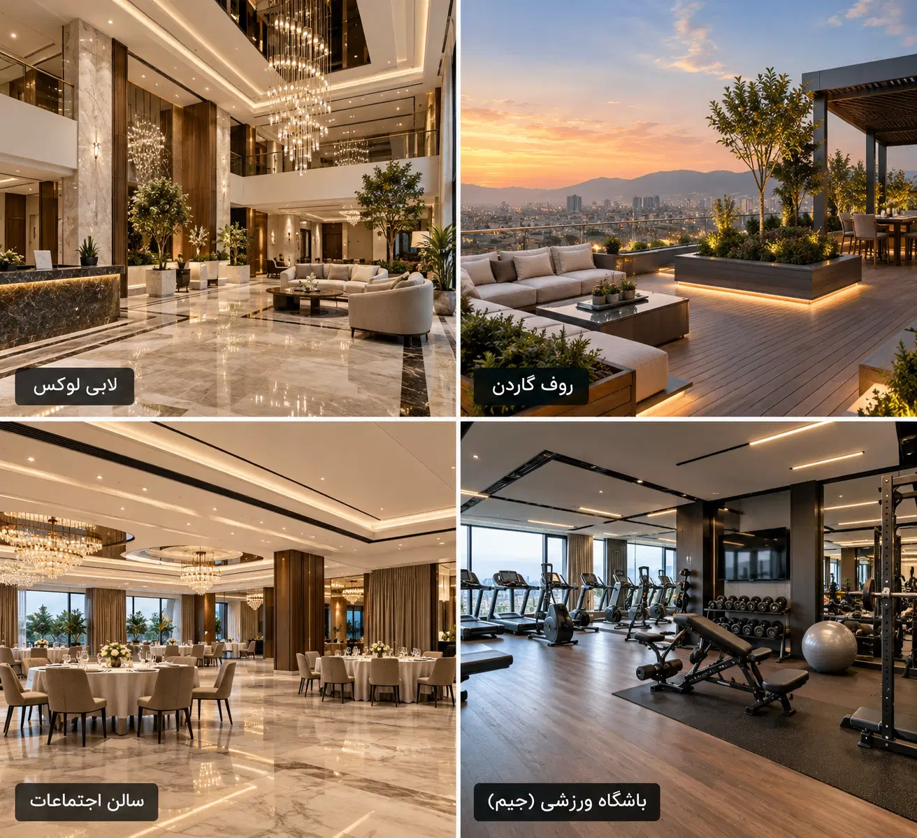 رهن آپارتمان لوکس ۱۷۵ متری در برج‌باغ
