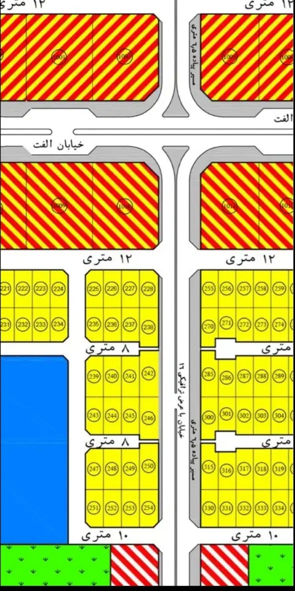 زمین شهرک نیاوران 200 متری