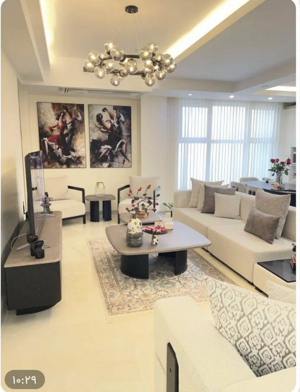 ۹۵متر_دو ساله_تاپ لوکیشن_متریال برند_غرق در نور