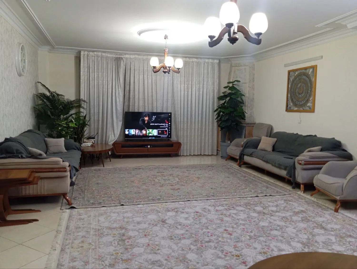 95 متر دو خواب سالن پرده خور تک واحدی