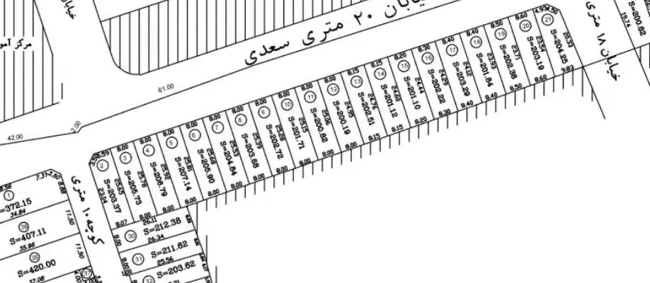 زمین خیابان سعدی