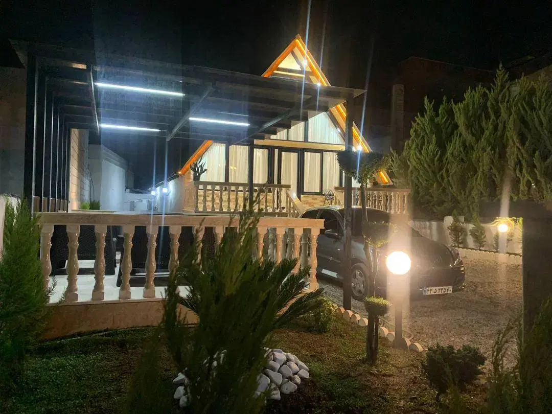 کلبه سویسی جکوزی چوبی سنگی ایزدشهر