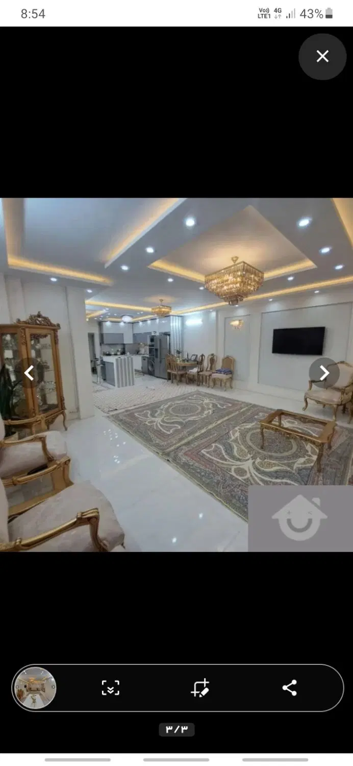 اپارتمان ۱۰۰متری (تراس قابل چیدمان)