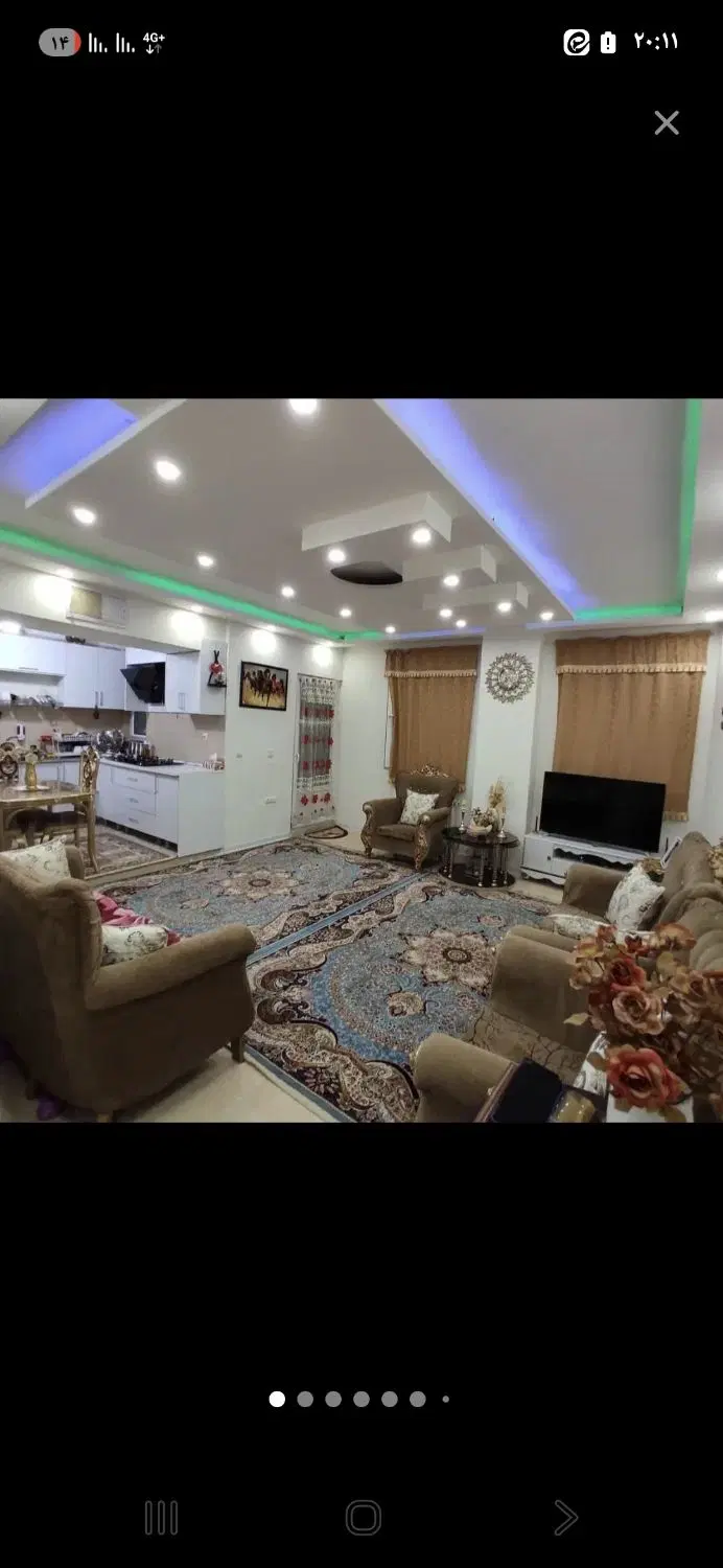 ۹۰متری ۲خواب در داودیه بوستان ۲ طبقه همکف تک واحدی