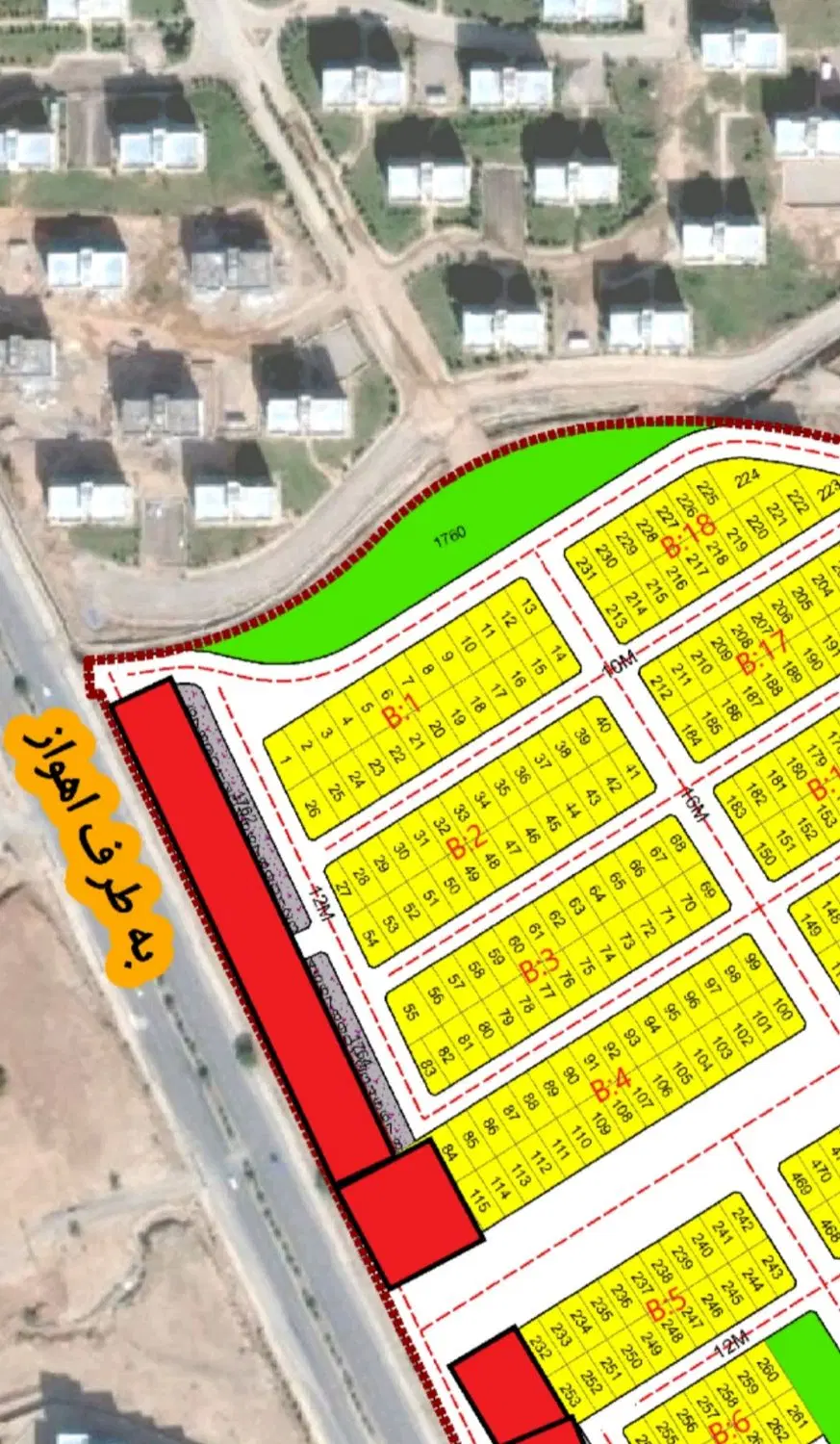 فروش زمین شهرک پرواز بلوک ۱۸