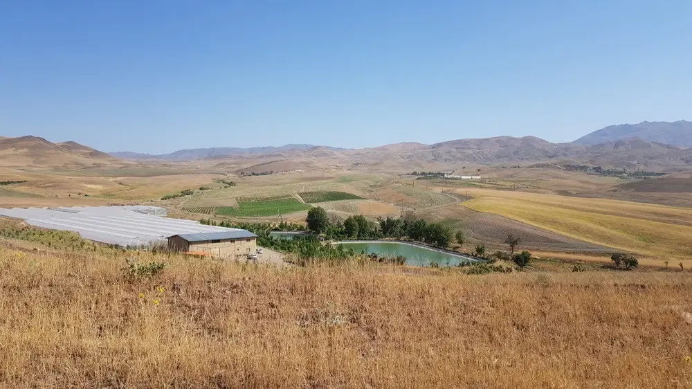 گلخانه اسپانیایی مرتفع با ویوی کوهستان البرز