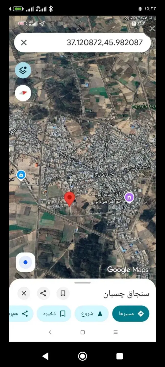 زمین در شهر چهار برج 120متر