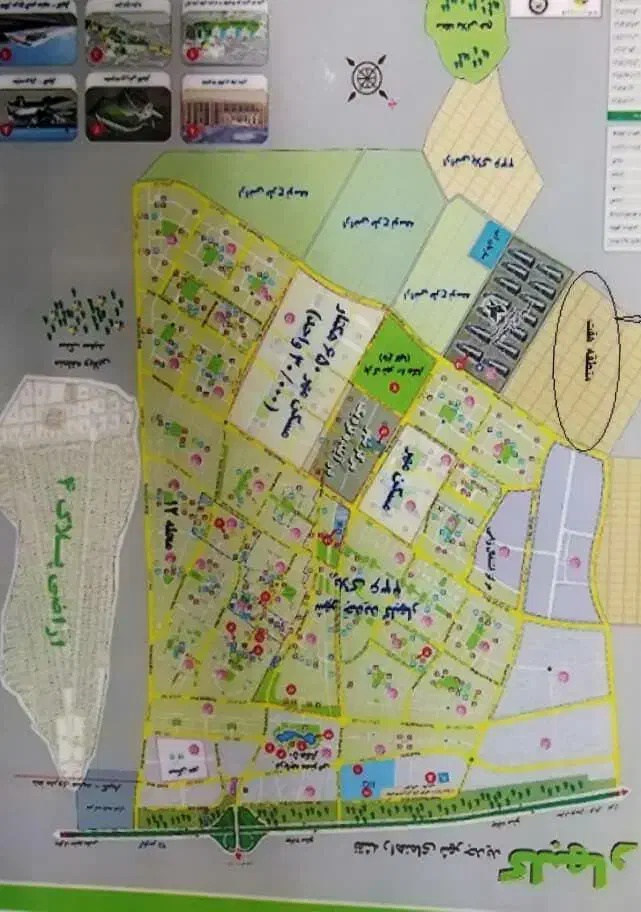 گلبهار زمین پلاک ۴ سنگ سفید حاشیه ۳۰ متری کشاورز