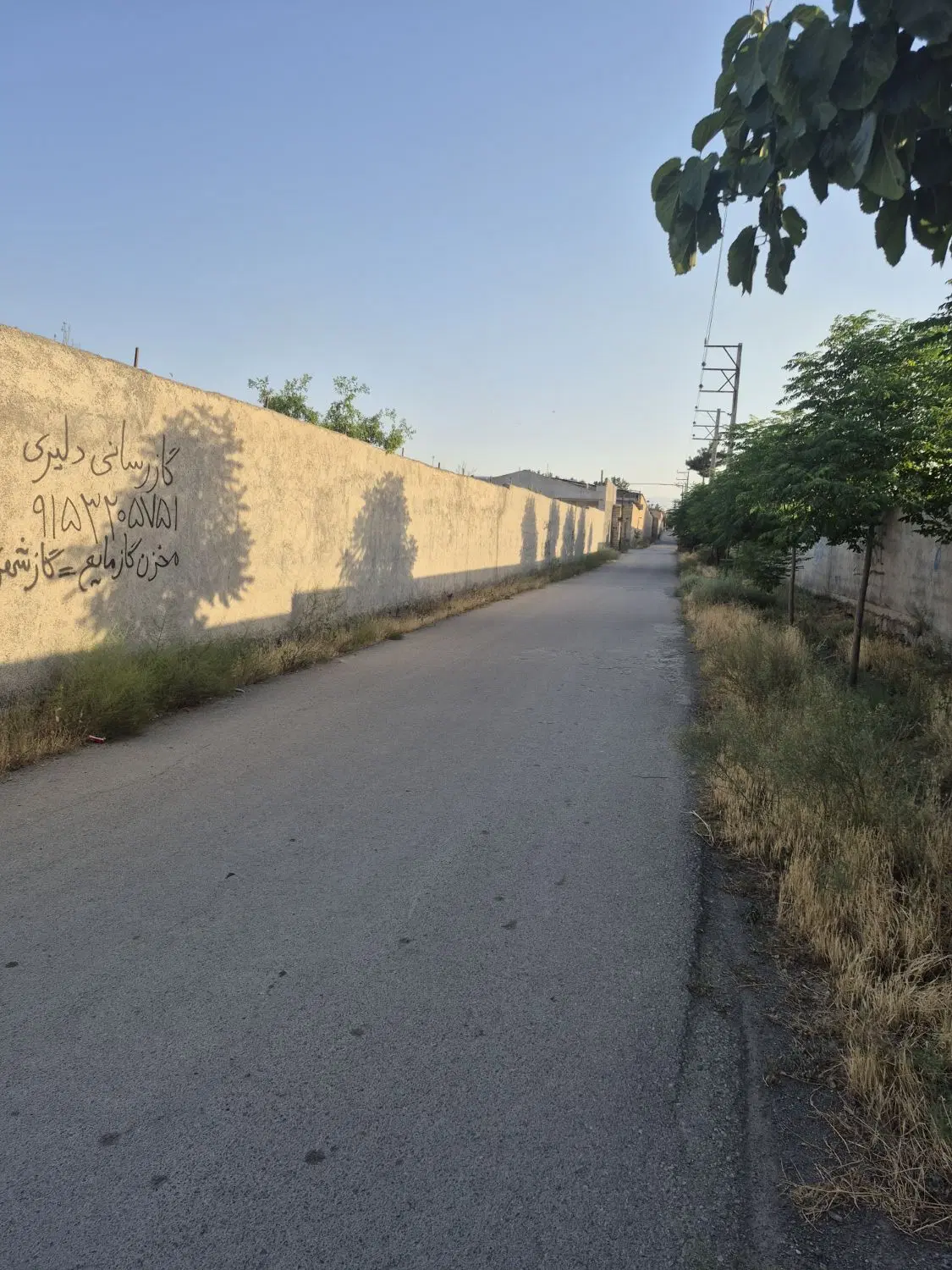 زمین ۱۰۰۰متری دور دیوار بهترین لوکیشن جهت ساخت باغ