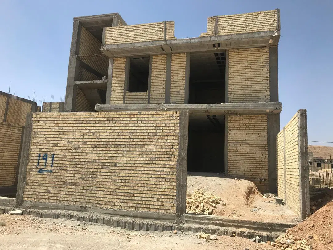 اسکلت دوطبقه مسکن ملی پیام نور