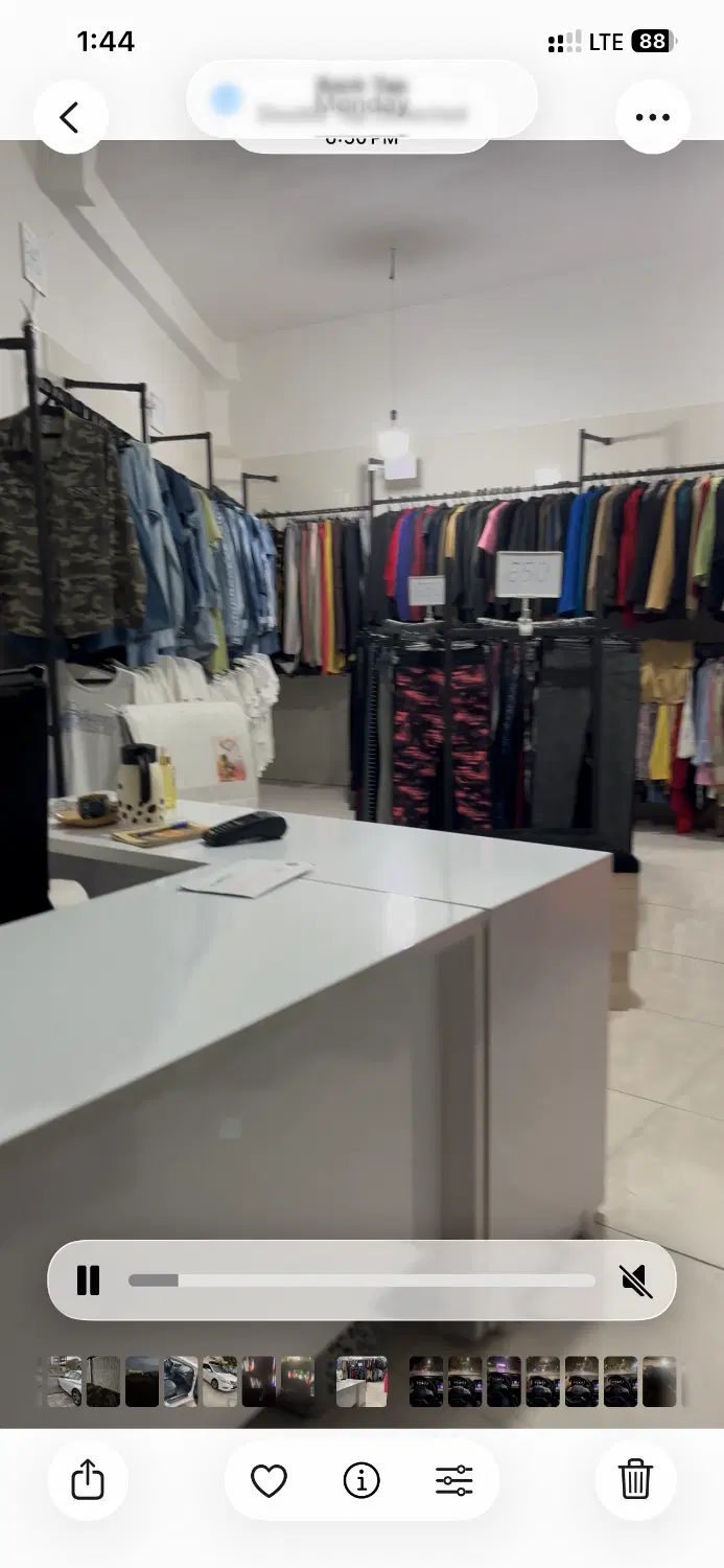مغازه ۴۰ متری خیابان بستان رودکی