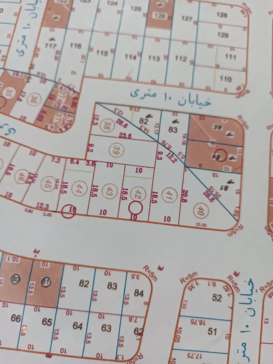 فروش زمین در بر خیابان 16متری شهرک امیریه