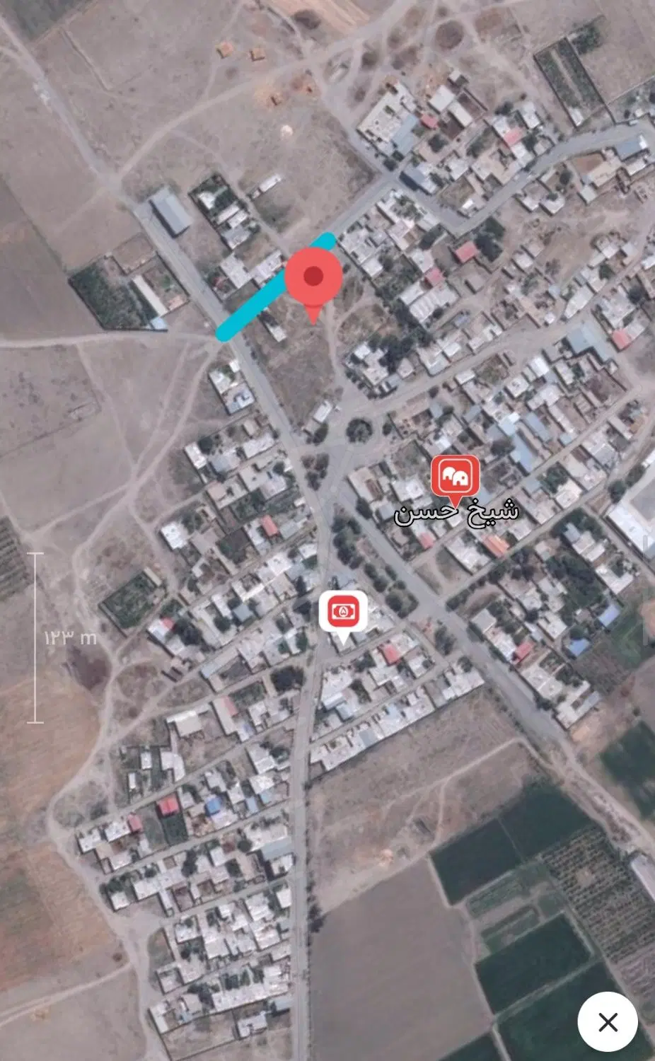 فروش یک قطعه زمین ۱۴۰ متری مسکونی روستای شیخ حسن