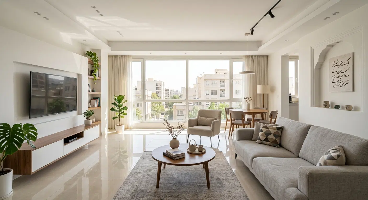عمارت ۹۰ متری تک واحدی _فول دیزاین _ غرق نور