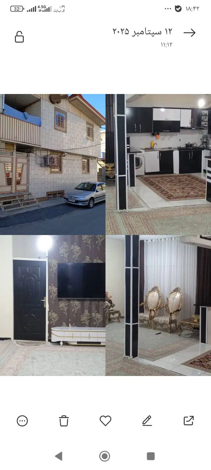 خانه دو طبقه با زیرزمین جلو خیابون