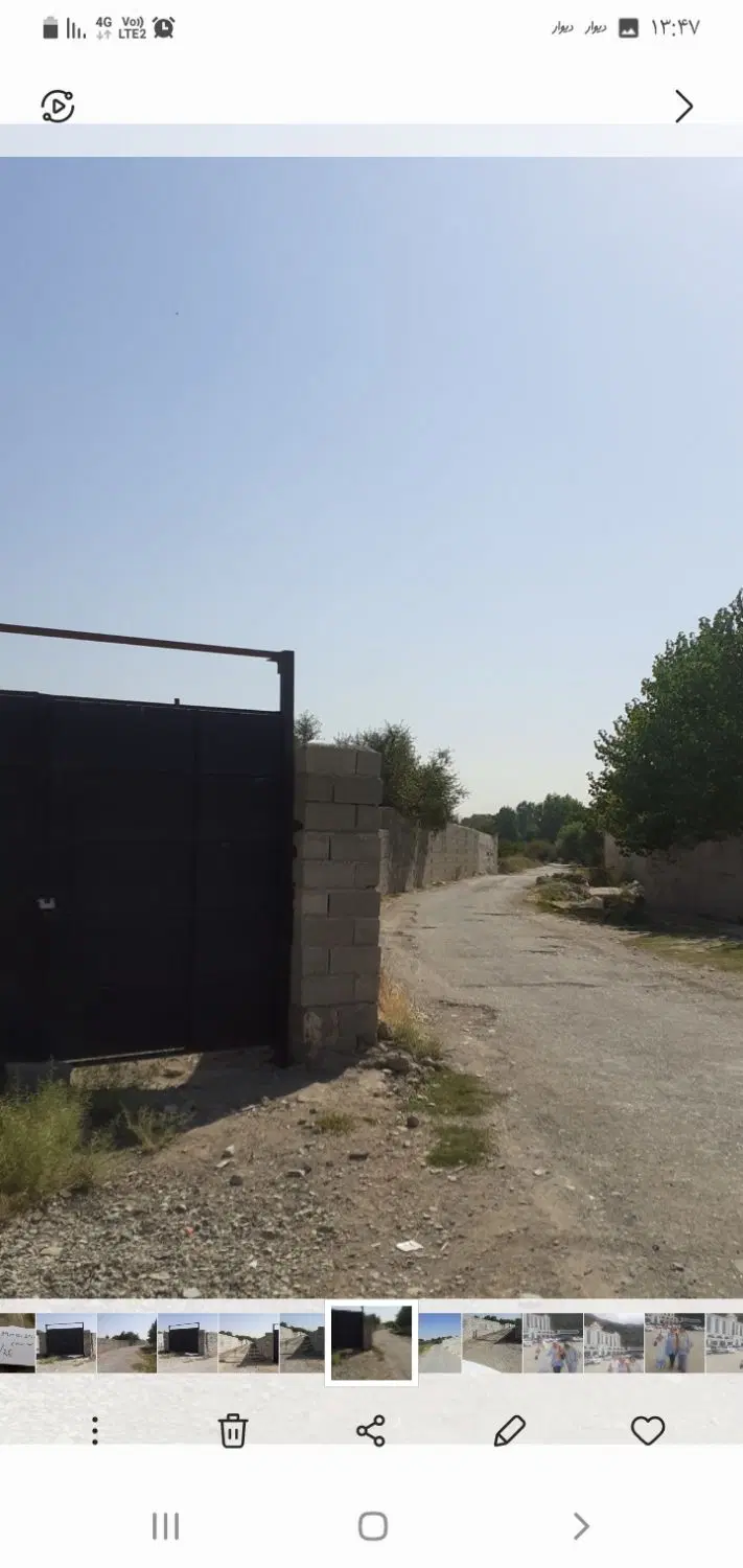 ۳۴۵ متر زمین سنددار  با امکانات آب برق و گازفروشی