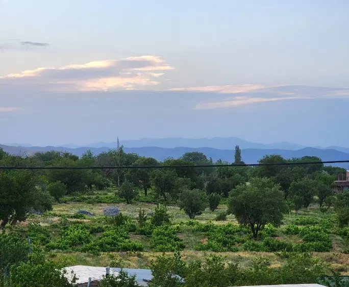 زمین باغی دارای  آب  گوار
