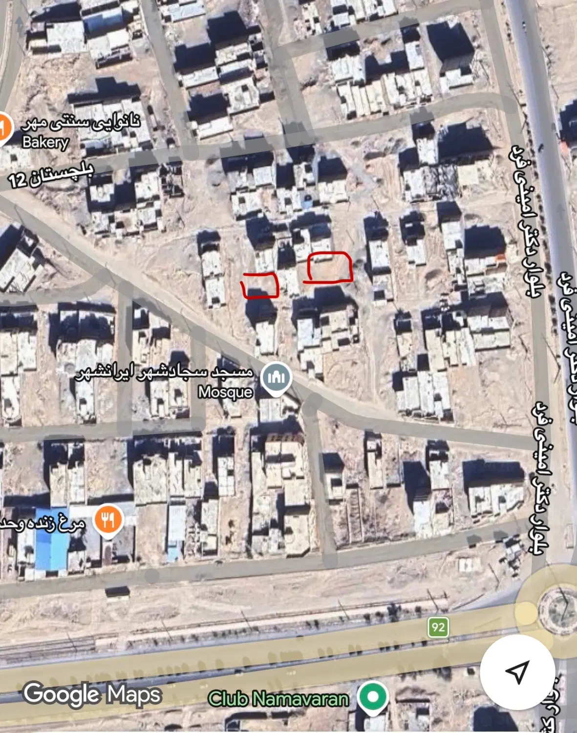 دو قطعه زمین ۱۶۴ متری  سجاد شهر