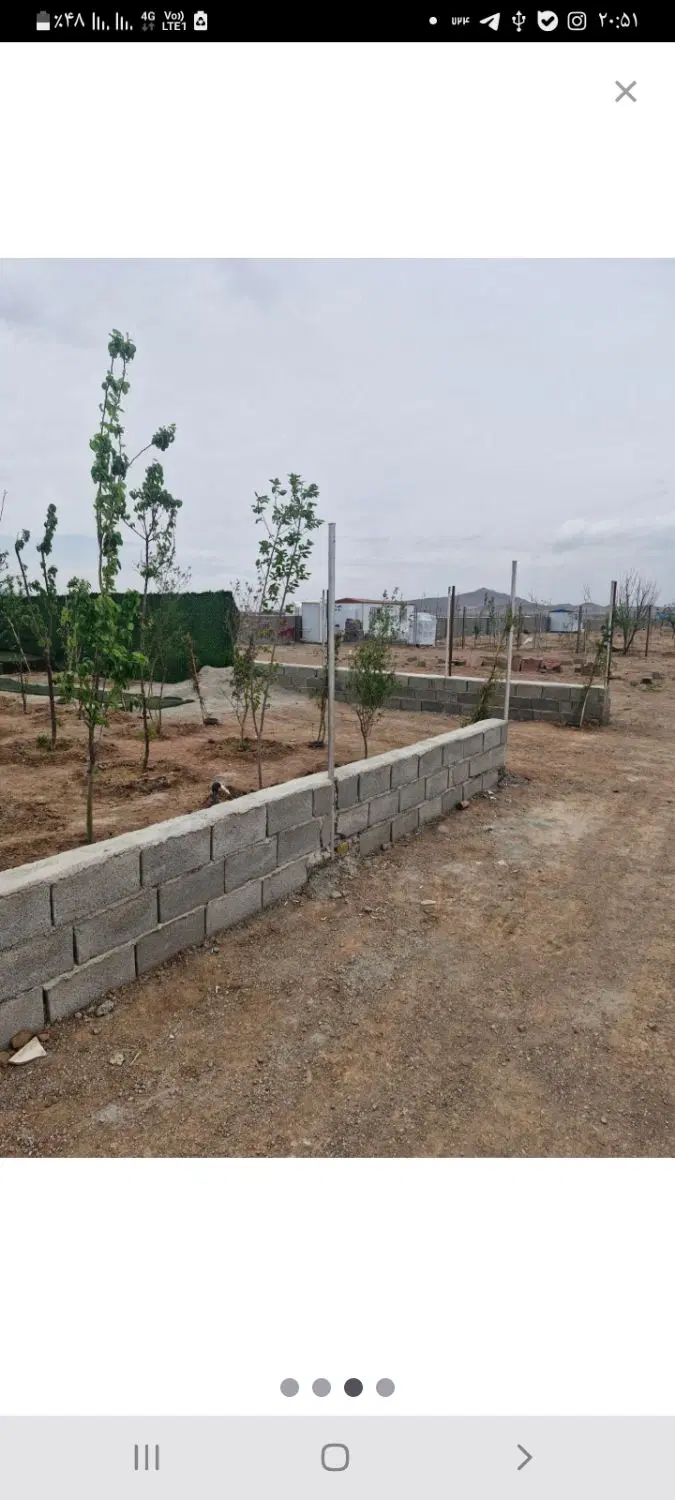 باغچه ۳۰۰ متری با ۳۰ اصله درخت