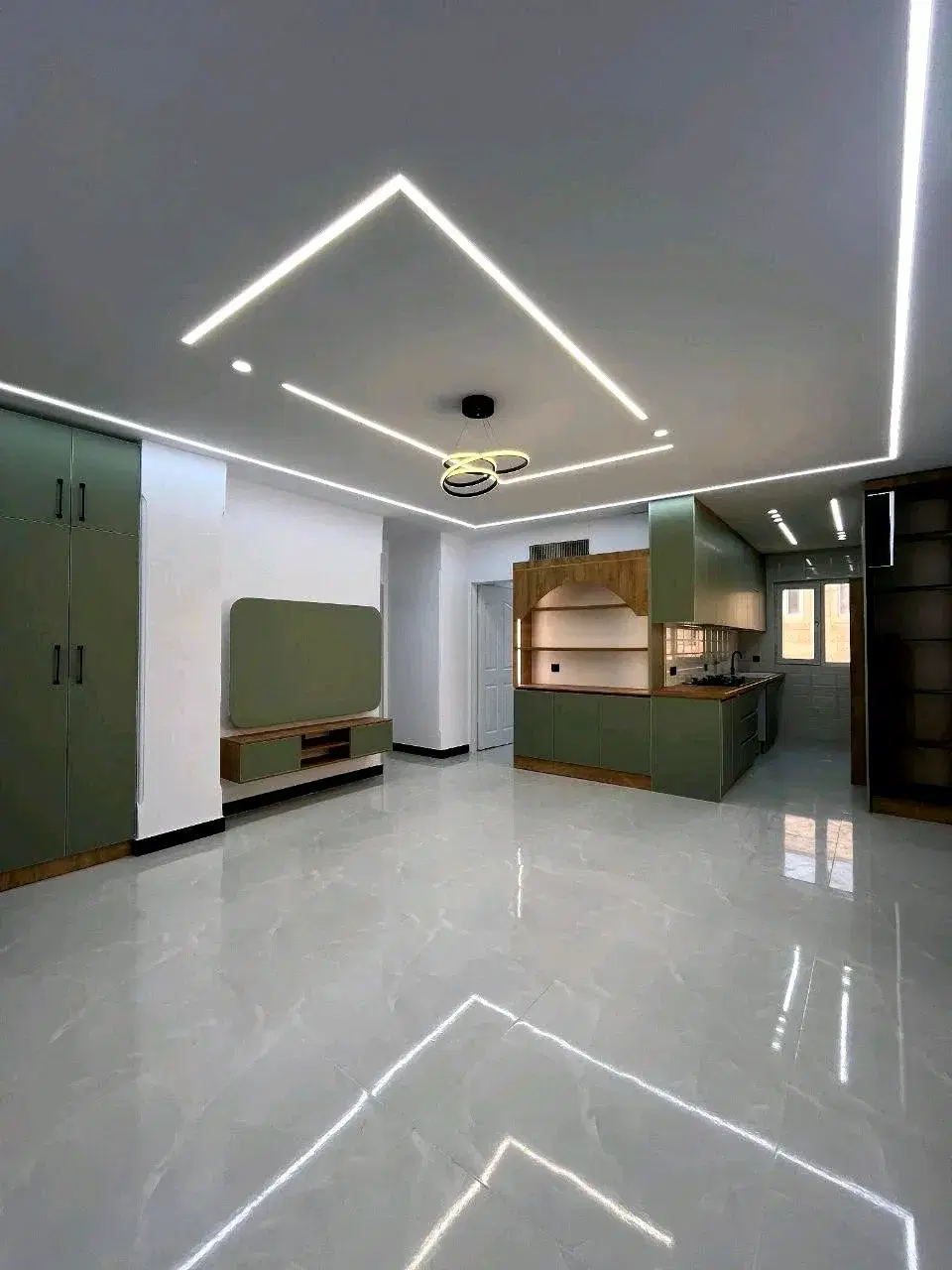 آپارتمان ۶۵ متری خوش نقشه فول دیزاین دوخواب