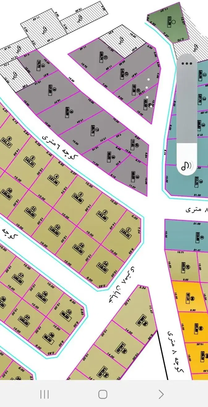 ۳ قطعه زمین جداگانه
