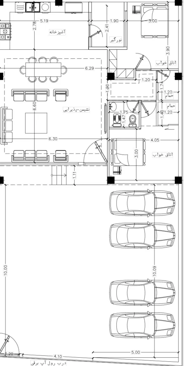 فروش ویلایی حکیم ۱۸قطعه دوم تا لب خیابان