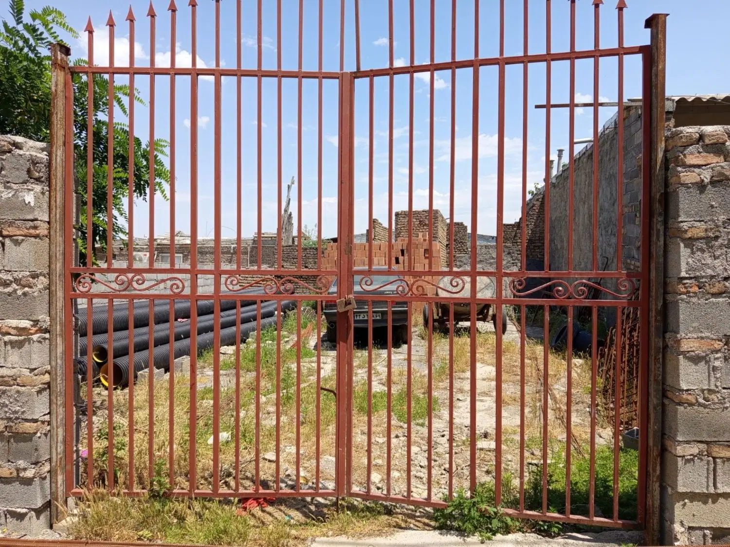 زمین وباغ