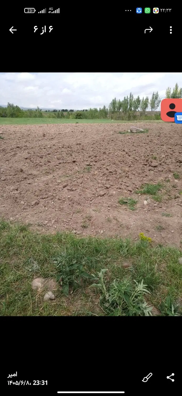 زمین به متراژ ۳۰۰۰ متر روستای کلور سند ۶ دانگ