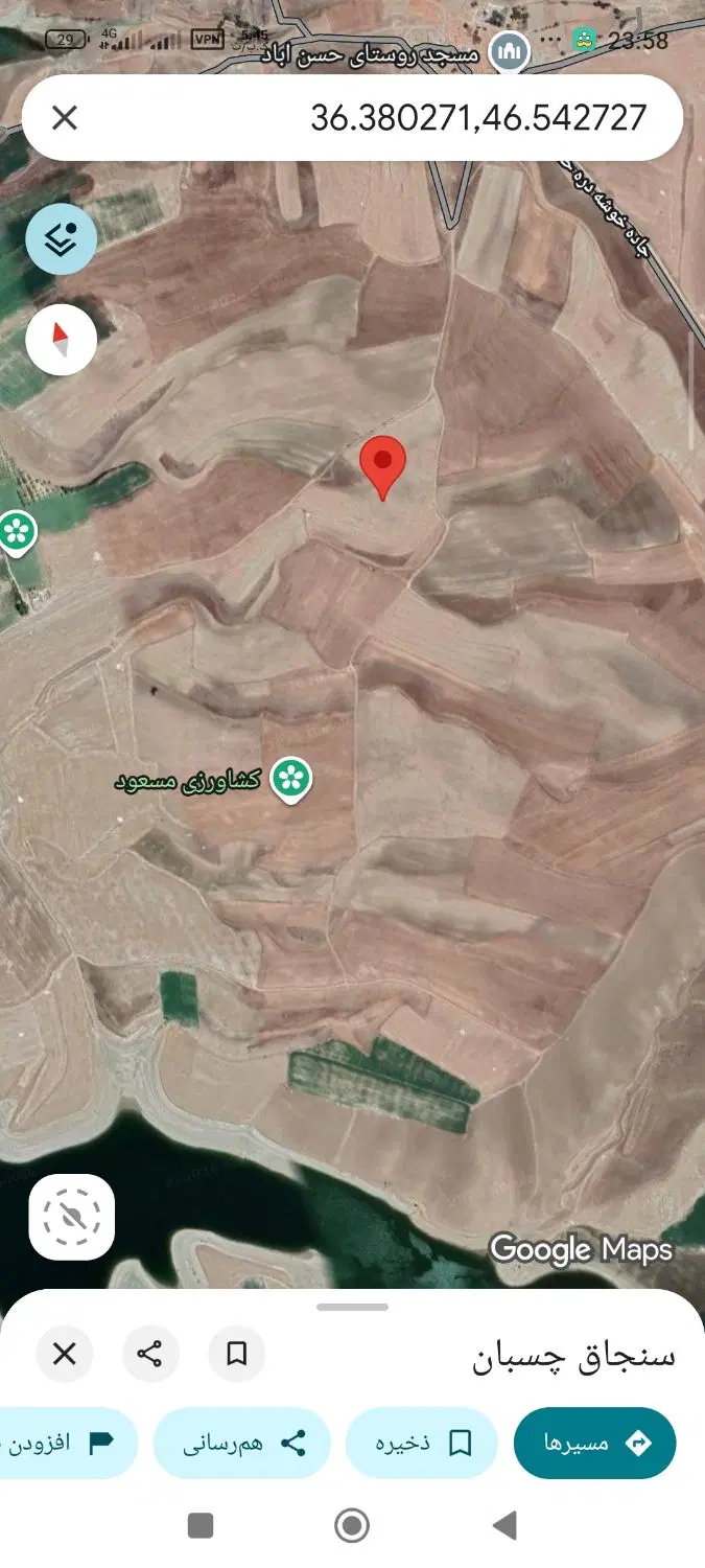 فروش زمین کشاورزی ۴ هکتاری در روستای حسن‌آباد