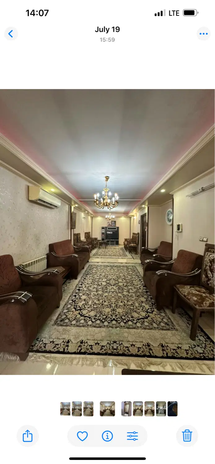 آپارتمان ۷۰ متر غرق نور خوش نقشه