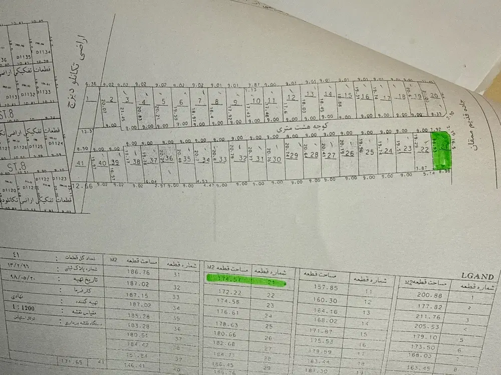 قطعه زمین مسکونی