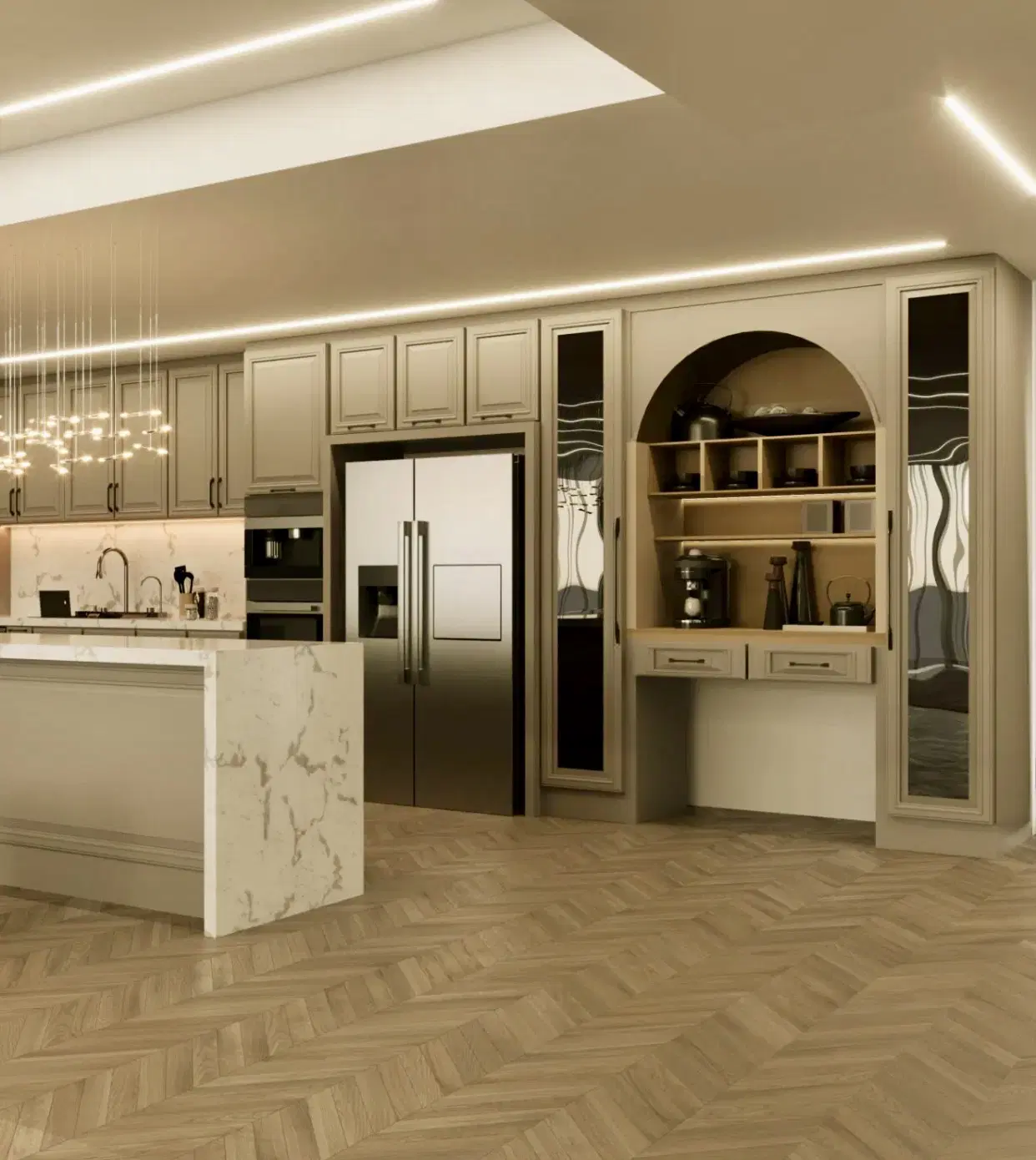 ۱۵۵*دوخواب*فول‌مستر*تمام‌هوشمند*کابینت‌اروپاییLux