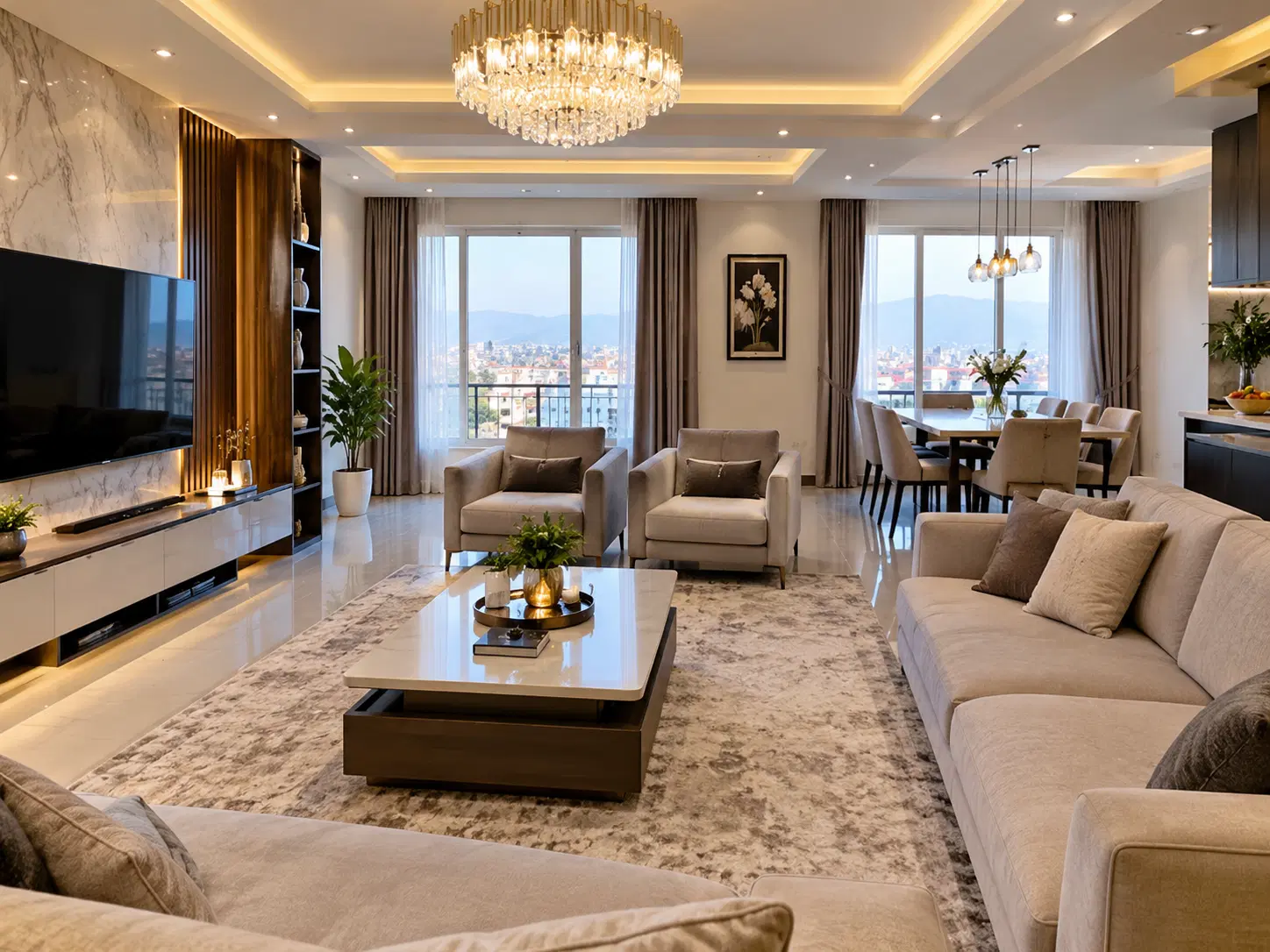 رهن کامل آپارتمان دو خوابه 120 متر