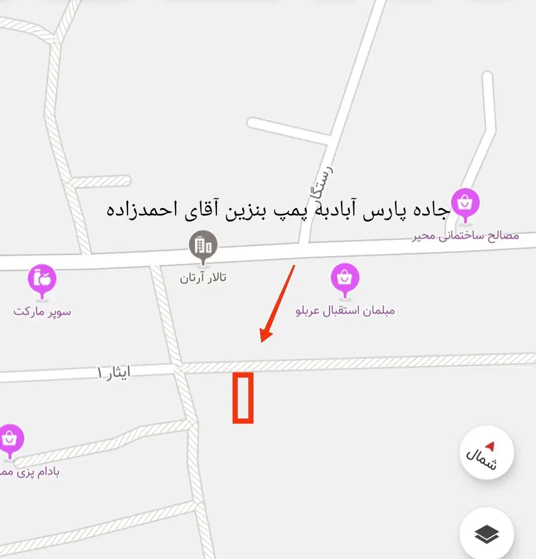 یک قعطه زمین پشت تالار استقبال