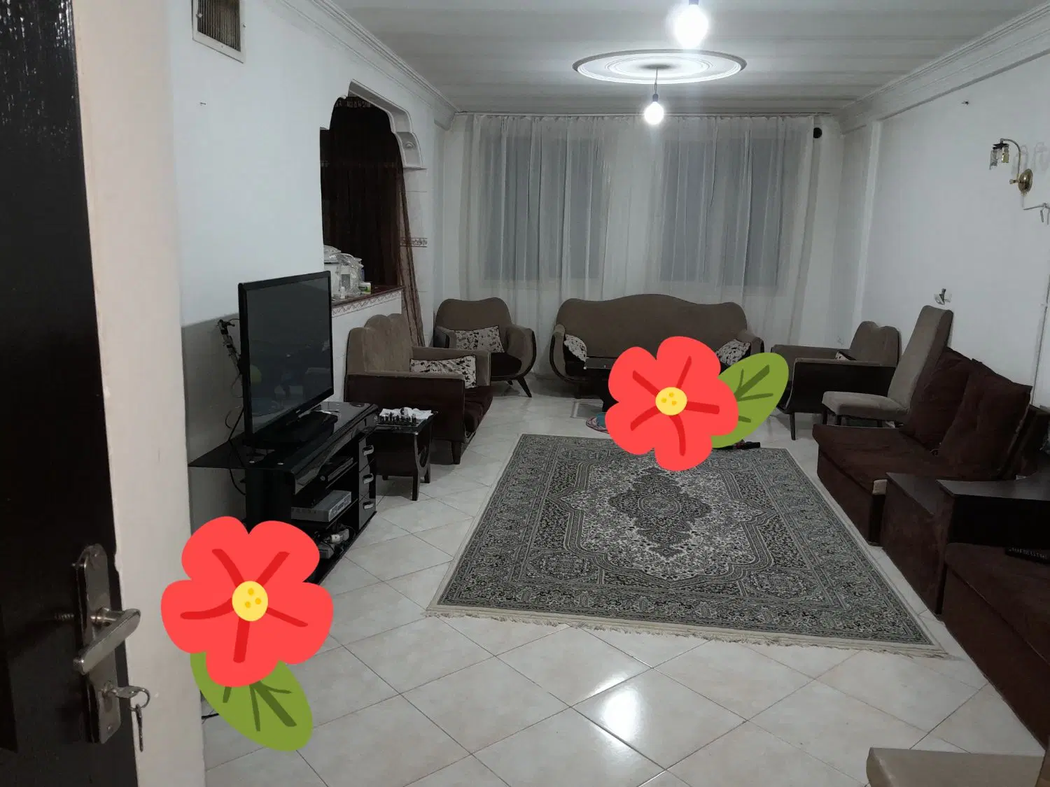 ۷۵ متری طبقه ۳ بدون پارکینگ و آسانسور ۳۰۰ ت ۲ ت