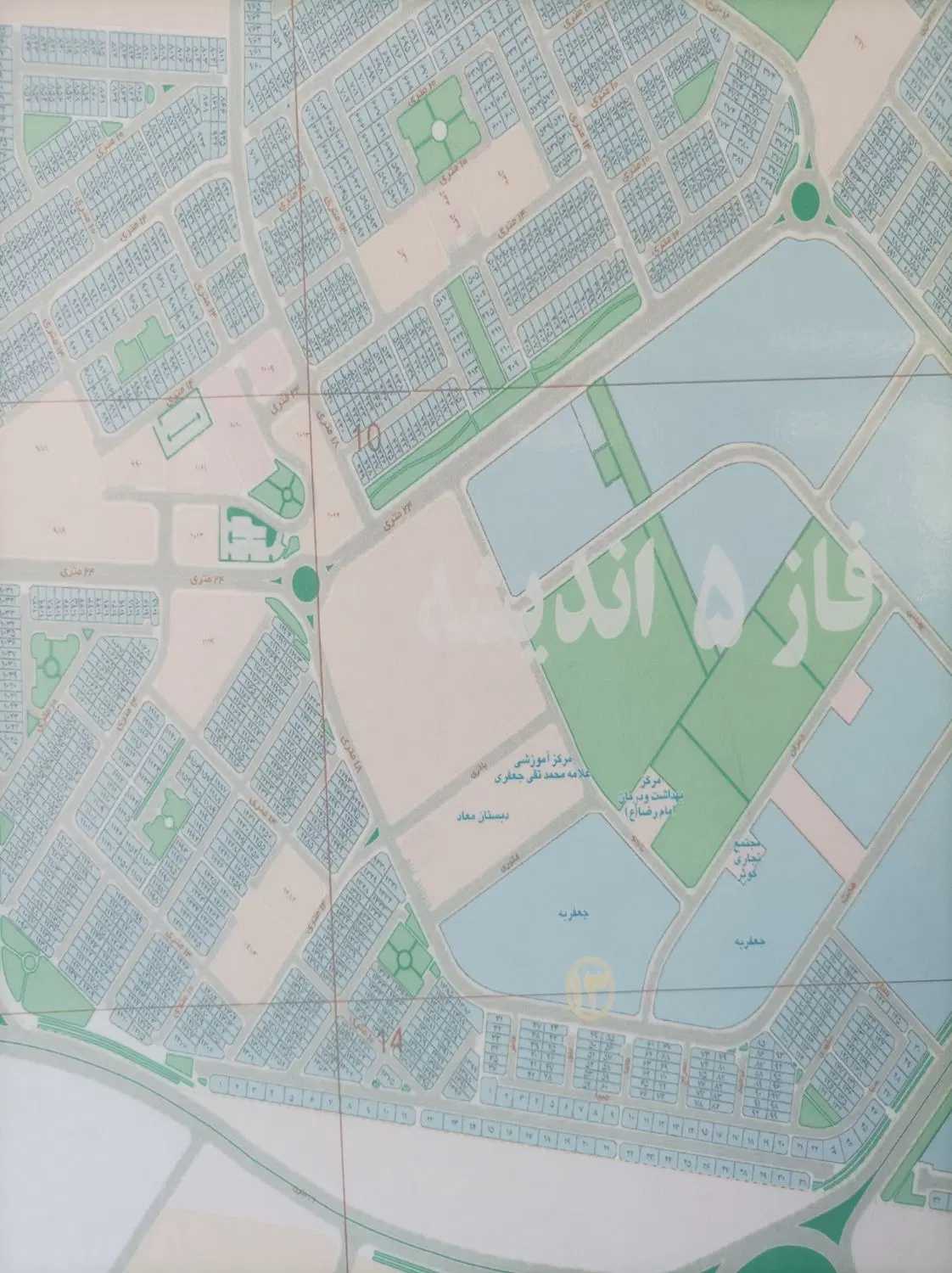 ۲۰۰ متر زمین فاز ۵ اندیشه دونبش چسب پارک