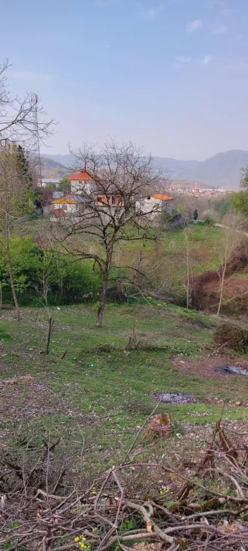 زمین داخل بافت باغی در روستای مرزیدره