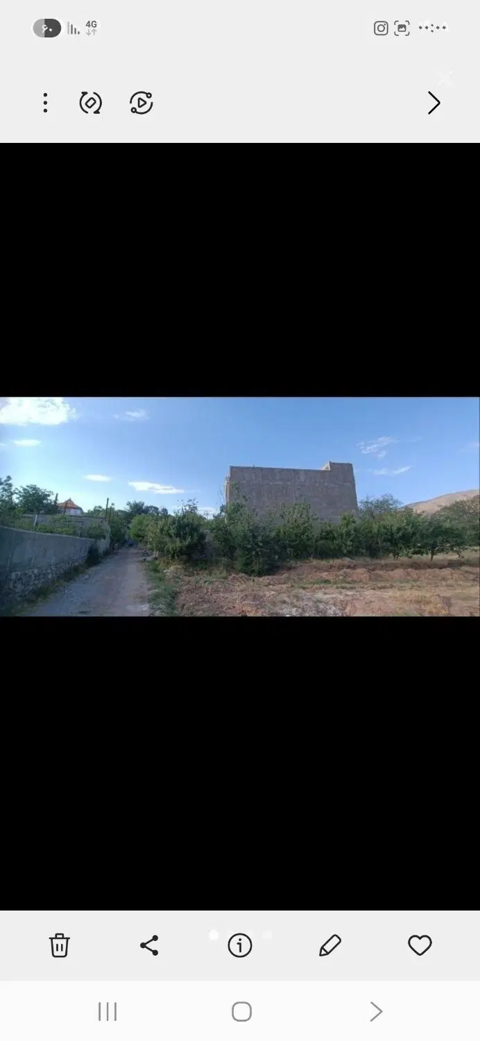 زمین ۱۰۰ متری واقع در چشمه مرجان
