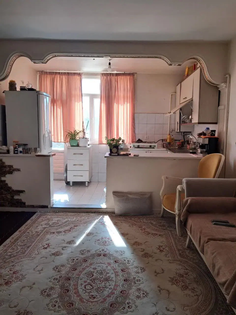 ۸۶متر دو کله نورگیر آفتابگیر_ دوخواب _ خوش نقشه