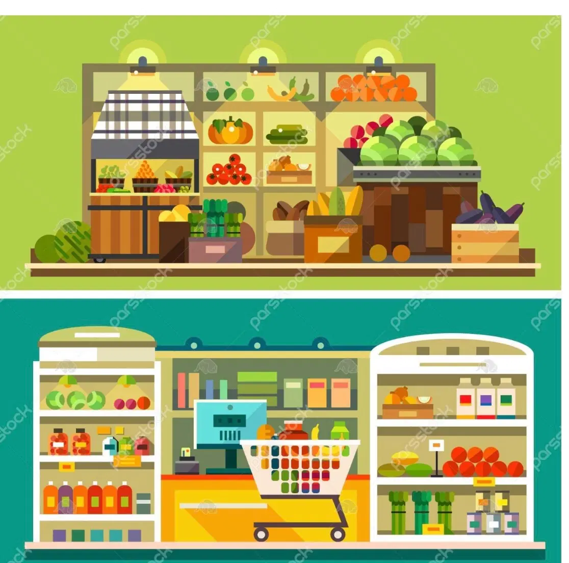 اجاره غرفه هایپرمارکت مناسب آبمیوه وبستنی یا قصابی