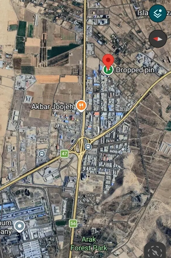 زمین صنعتی سه راهی زمین