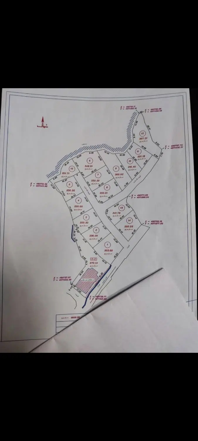 زمین داخل بافت ۲۵۰ متری آبکله‌سر بزرگ