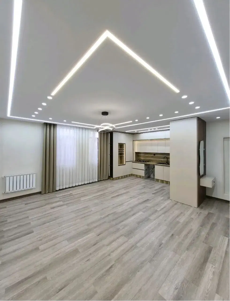 ۶۴متر_دوخواب تخت خور_خوش نقشه_سالن پرده خور