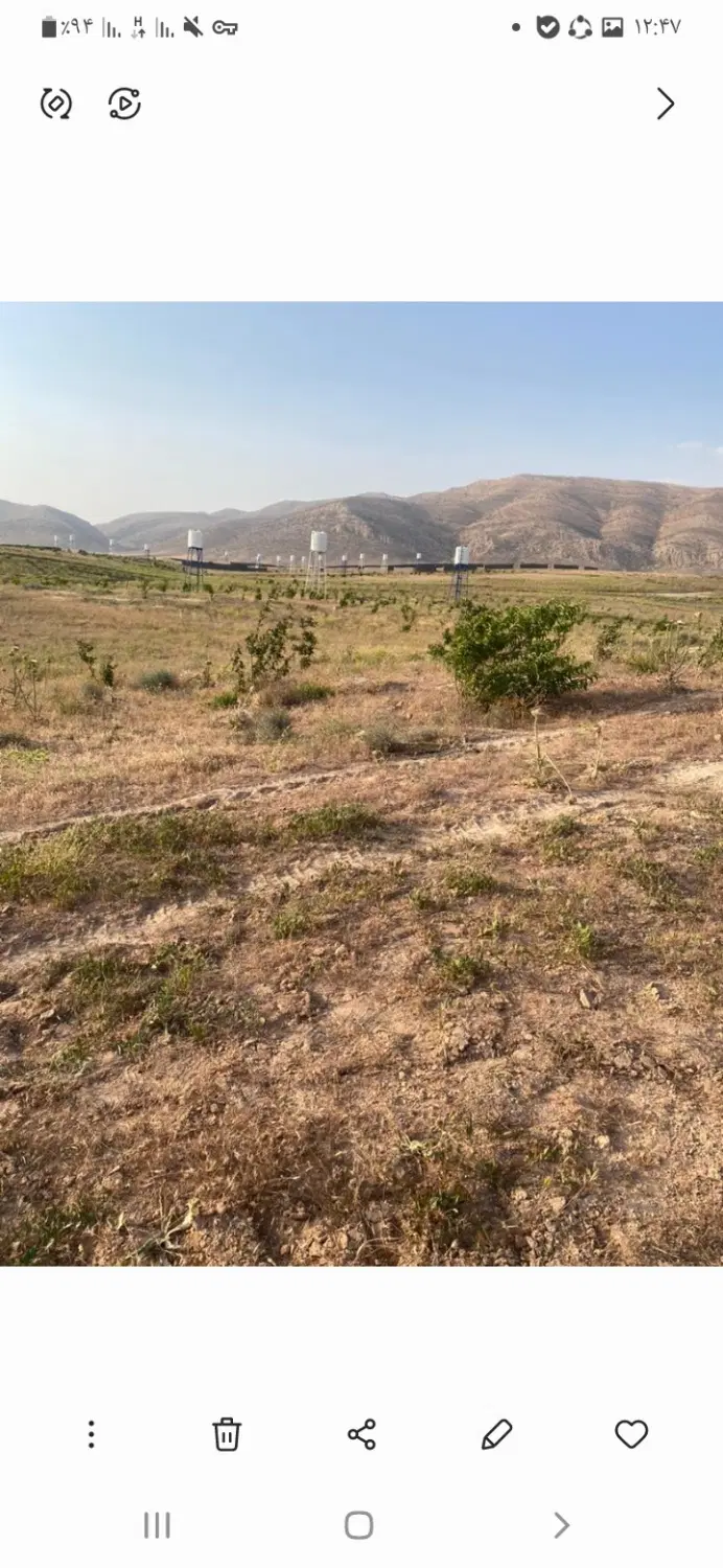 زمین باغی ۳ کیلومتری روسنای آبپرده