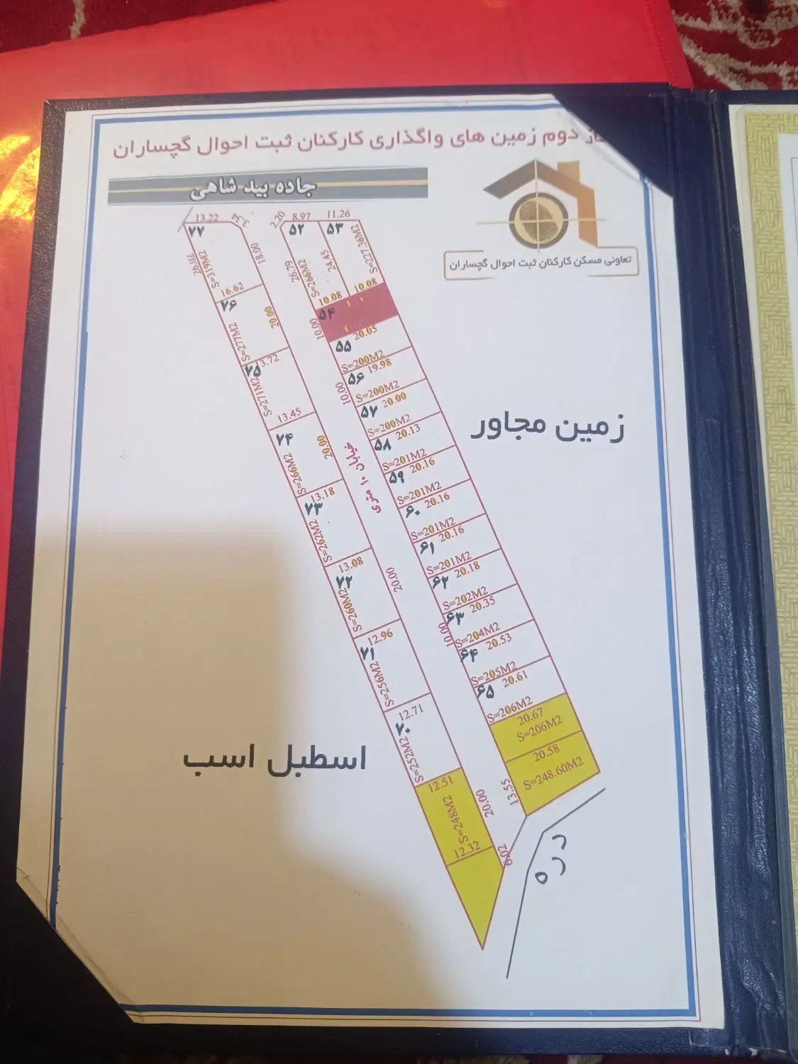 فروش زمین تعاونی مسکن کارکنان ثبت احوال گچساران