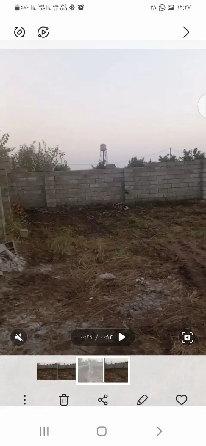زمین ۲۸۰ متر آستانه اشرفیه روستای نقره ده