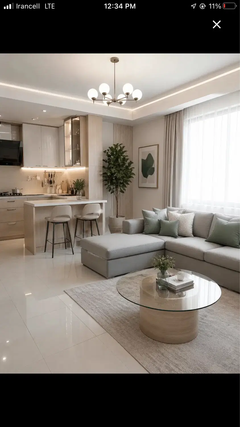 ۸۴ متر دو خوابه خوش نقشه بهترین فرعی زیر قیمت