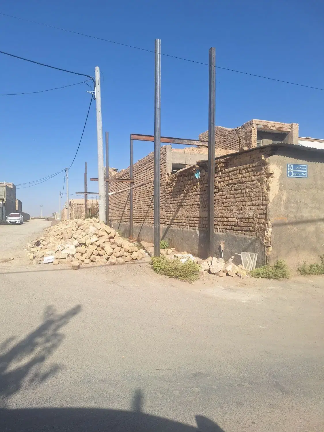 قنوات زمین ۴ دیواری تجاری مسکونی دو بر